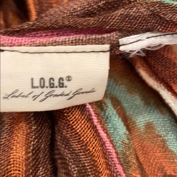 EUC H&M multi colored brown scarf/wrap 72” - Picture 5 of 5